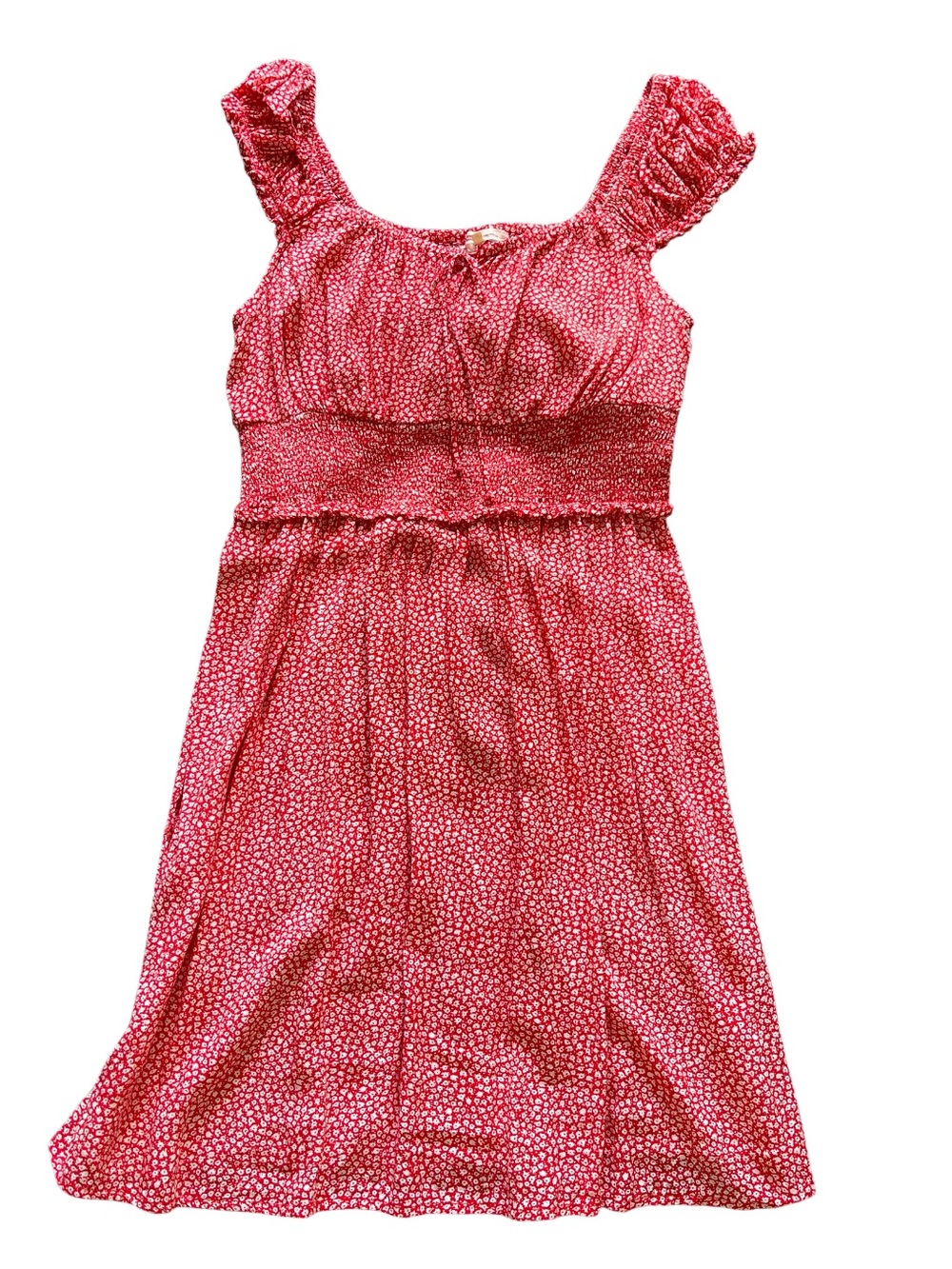 Levi's Red Smocked Waist Sundress